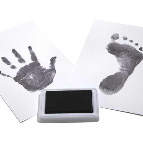 Baby's Touch Baby Safe Reusable Hand & Foot Print Ink Pads - Black...