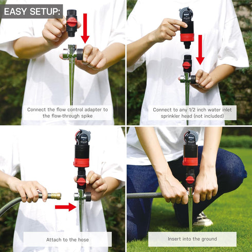Eden 96998 1/2 Inch Zinc Flow-Through Lawn Sprinkler Spike Base (3-Pack); Sprinkler Heads Sold Separately...