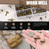 Wokape Paper Fasteners Brads Round Fasteners (Bronze) - 500Pcs 5 Sizes Mushroom Head Round Paper Fasteners Metal Brads Decorative Brads...