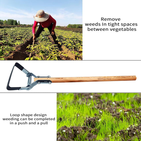 Garden Hula Hoe Head Stirrup Hoes Replacement Heads Scuffle Loop Tools for Weeding (GS1)...