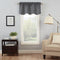 ECLIPSE Canova Blackout Thermaback Window Valance Curtains for Kitchen or Bathroom, 42 in x 21 in, Charcoal...