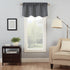 ECLIPSE Canova Blackout Thermaback Window Valance Curtains for Kitchen or Bathroom, 42 in x 21 in, Charcoal...