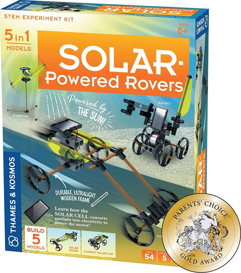 Thames & Kosmos Solar-Powered Rovers STEM Experiment Kit | Build 5 Vehicles & Devices Powered by The Sun | Solar Energy Actvities for Ages 8+...