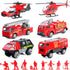 14 Pcs Fire Truck with Firefighter Toy Set, Mini Die-cast Fire Engine Car, Mini Rescue Emergency Vehicle Playset for Kid Boy Girl Birthday Christm...
