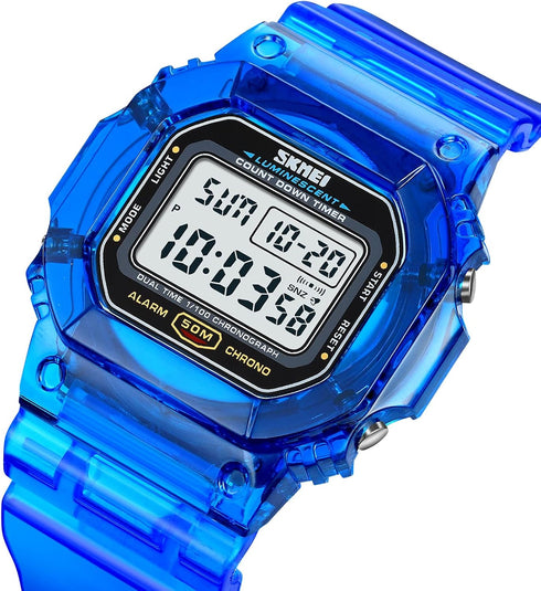 Gosasa Women's Men Youth Square Digital Watch Chronograph Countdown Dual Time Waterproof Watch...