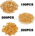 500pcs Jewelry Making Accessories Kit, 200pcs Knot Covers Clamshell Fold-Over Bead Tips 100pcs Lobster Claw Clasps and 200pcs Open Jump Rings Conn...