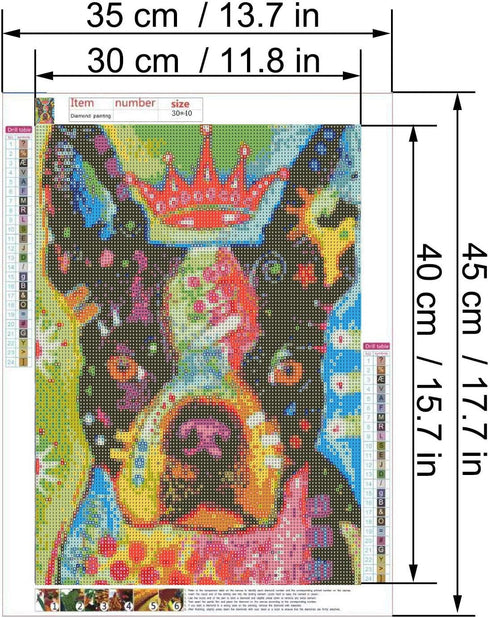Dog Diamond Painting-DIY 5D Diamond Painting Kits for Adults and Beginner?Crystal Rhinestone Full Drill Embroidery Diamond Arts Craft Home Decor A...