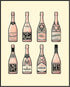 Posterizer 1 pcs-Preppy Girly Print-Aesthetic Cocktail Bottles-Abstract & Modern Art- Gifts for Women-Living Room Bedroom Decor- unframed wall art...