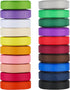 LIUYAXI 100 Yards Solid Grosgrain Ribbon, 3/8" X 5 Yard/Roll, 20 Colors Rainbow Multicolor Fabric Ribbons Roll Perfect for Crafts Gifts Wrapping F...