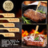 Soaoo 500 Pcs 3.5" Assorted Bamboo Wood Steak Markers Steak Temperature Sticks Meat Doneness Picks Bamboo Paddle Skewers Sticks for BBQ Barbecue P...