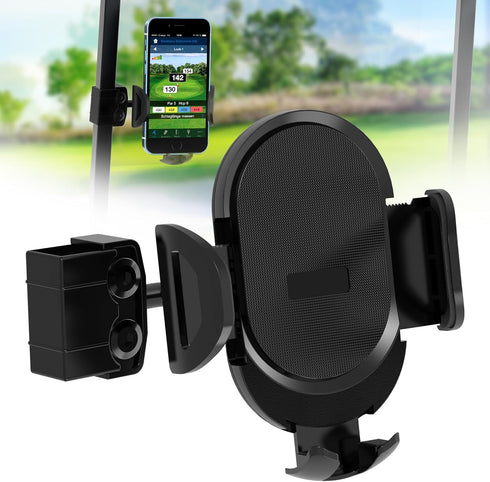 10L0L Golf Cart Phone Holder iPhone Caddy Mount Fits Yamaha EZGO TXT RXV Club Car w/ 0.75"-1.25" Square Tube Stand Bracket...