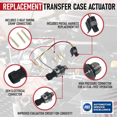 ICP Sensor with Harness Kit, Injection Control Pressure, Compatible with Ford Vehicles - 7.3 Powerstroke E350, F250, F-350 Super Duty - Replaces F...