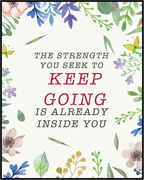 Posterizer 1 pcs-afirmations and quotes-the strenght is already inside you-Inspirational Women's Art-Quotes and Poems-Decor for Home & Office- unf...