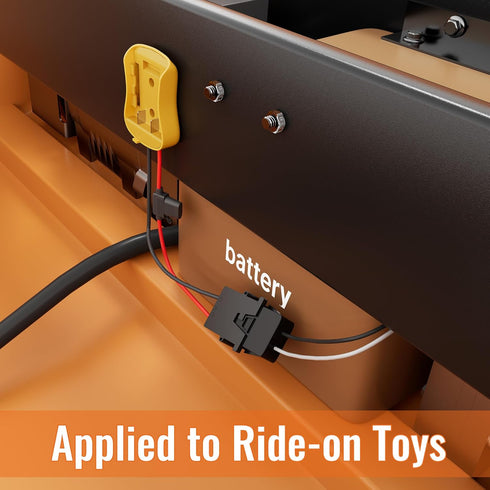 20V Battery Adapter for Dewalt Power Wheel Adapter with Wire Harness Connector 12 AWG Wire Compatible with Fisher-Price 12 Volt Power Wheels...