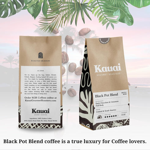 Black Pot Ground Coffee Dark Roast with Cinnamon and Dark Chocolate Taste Notes, Dark Roast Ground Coffee for Espresso (8oz Pack)...