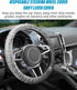 Disposable Steering Wheel Covers,Plastic Clear Steering Wheel Protectors with Elastic Perfect,100 Pieces Car Steering Wheel Cover and 100 Pieces G...