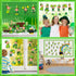 64 Pcs St. Patrick's Day Bulletin Board Decoration St. Patrick's Day Bulletin Board Cutout Lucky Shamrock Bulletin Board Border for Irish Clover C...