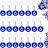 Chuangdi 20 Pieces Evil Eye Keychain Bulkturkish Blue Charms Pendants Crafting Glass Keychain with Keyring Hanging Ornament Jewelry Accessories Am...