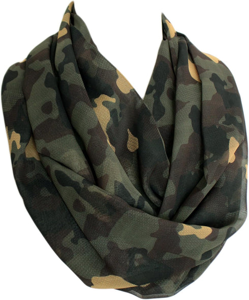Camouflage Infinity Scarf Circle Loop Scarf...