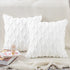 MADIZZ Set of 2 Soft Plush Short Wool Velvet Decorative Throw Pillow Covers 22x22 inch White Square Luxury Style Cushion Cases Pillow Shell for So...