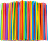 100 Pcs Colorful Flexible Plastic Straws, Disposable Bendy Straws, 10.2" Long and 0.23'' Diameter, BPA-Free...