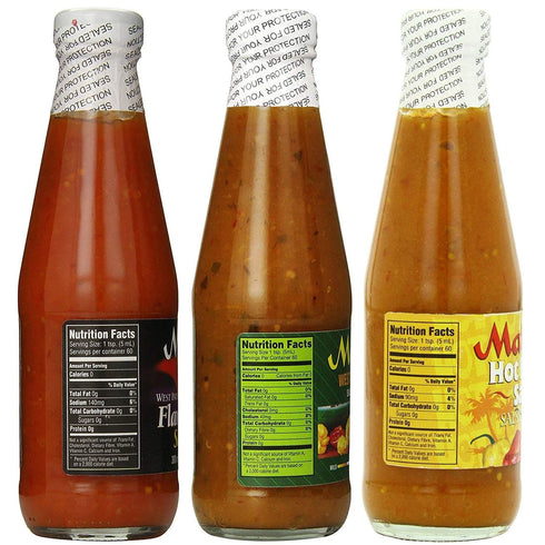 Matouk's Flambeau West Indian and Hot Pepper Sauce 10 Ounce Variety Pack of 3...
