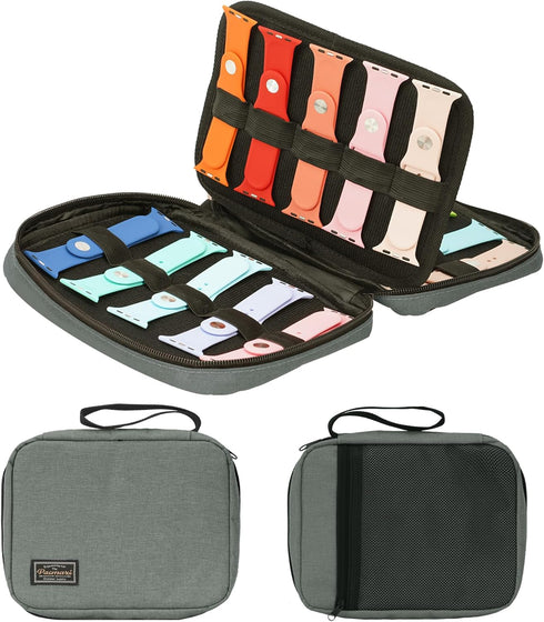 20 Watch Bands Storage Carrying Case Compatible with Watches,Expandable Watch Band Holder Stores 20 Watch Bands Fit for Most Sizes of Watch Straps...