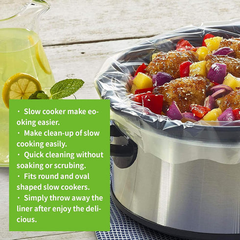 Slow Cooker Liners Disposable Cooking Bags Small Size Pot Liners Fit 1QT to 3QT Suitable for Oval & Round Pot (10)...