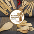 6-Piece Bamboo Wooden Spoons for Cooking Wood Spatula Spoon Nonstick Kitchen Utensil Set with 3-Piece Bamboo Take Along Reusable Utensil Set for H...