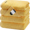 SEMAXE Yellow Hand Towels for Bathroom, 100% Cotton Towels with Hanging Loops, Hotel Spa Quality Absorbent Towels, 27" L x 16" W, 4 Piece Hand Tow...