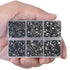 LPBeads 6400 Pieces Hotfix Rhinestones Transparent Black Flat Back 5 Mixed Sizes Crystal Round Glass Gems with Tweezers and Picking Rhinestones Pe...