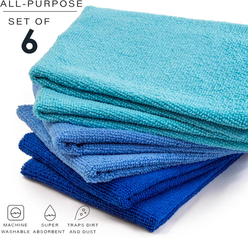 BINO | Microfiber Cleaning Towels | Multi Purpose Microfiber Towels | Microfiber Cleaning Cloth | Microfiber Towels Cleaning | for Car Wash Cleani...