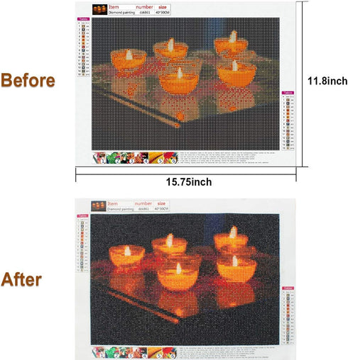 DIY 5D Diamond Painting Kit for Adults, DIY Diamond Painting Full Drill Canvas for Candles, Painting Easy for Girls, Beginners...
