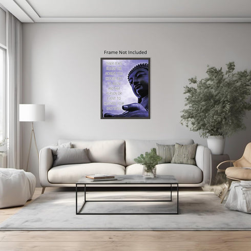 Posterizer 1 pcs-Inner Peace-Buddha Meditation Zen Decor-Quotes-Motivational & Inspirational Art-Gift For Buddhism Meditation philosophy Fans- unf...