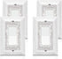 Light Switch Cover Bling, 2023 Glitter Cute Switch Plate Covers,Silver Rhinestones White Texture Electrical Outlet Covers Wall Plate Decorative,Wa...