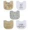 Neat Solutions 5 Pack Aspirational Bib Set with Mixed Fabrics & Water Resistant Inner Core - Boy, Grey Oatmeal While...