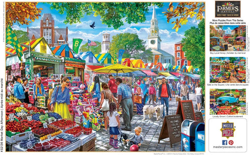 Masterpieces 750 Piece Jigsaw Puzzle for Adults and Family - Market Day Afternoon - 18"x24"...