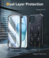 FNTCASE for iPhone 15 Phone Case: Military Grade Shockproof Full Protection Hard Phonecase with Kickstand - Dual Layer Matte Textured Drop Proof R...