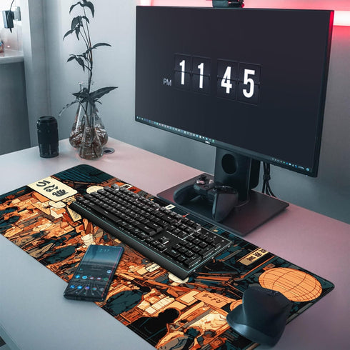 Japanese Street Gaming Mouse Pad Large,Anime Mouse Pad Gaming Mouse Mat Desk Pad,31.5 x 11.8 Desk Mat Anime Mouse Pads for Desk,Extended Keyboard ...