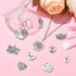 UR URLIFEHALL 100 Pcs Mother's Day Charms Heart Tibetan Charms Tibetan Antique Silver Charms Pendants for DIY Supplies Accessories...