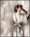 Posterizer 1 pcs-glamorous woman in a vintage-inspired glittery fashion 1-Inspirational Women's Art-Adventure Wall Art-Gift for Women, Designer Fa...