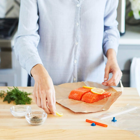 Cooking Bags (19 Count Quart Size), Reusable, Fast and Simple, Leak Proof, No Vacuum Sealer Required, No BPA/BPS...