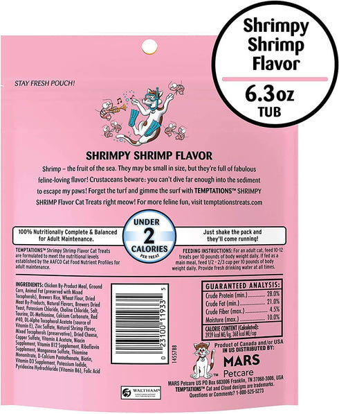 Temptation 3 Flavor Seafood Bundle Classic Crunchy and Soft Cat Treats, 6.3 Ounces Each, Under 2 Calories Per Treat...