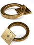 Antique Brass Cabinet Pulls 3 Pack 2.15 inch Diameter Vintage Pulls, Hardware Pulls for Bar Bathroom Closet Dressers...