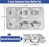 TeamFar Muffin Pan, 6 Cup Muffin Pan for Baking, Cupcake Pan Muffin Tin Tray Set Stainless Steel for Making Cakes Cornbread Quiche and More, Healt...