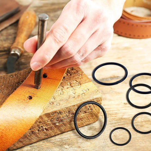 35 Pieces Metal O Ring Multi-Purpose Metal O Ring Non-Welded O Ring Round Metal Key Ring for Keychains Macrame Dog Leashes Camping Belt Hardware B...