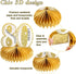 Outus 8 Pcs 80th Birthday Table Decorations for Men and Women Happy 80th Honeycomb Centerpieces Black Gold Cheers to 80 Years Decor 1945 Tables To...