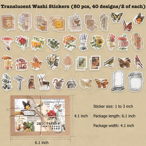 Knaid 200 Pieces Vintage Ephemera Pack Decoupage Paper Junk Journal Kit Scrapbook Planner Sticker Supplies for Art Journaling Bullet Journals Coll...