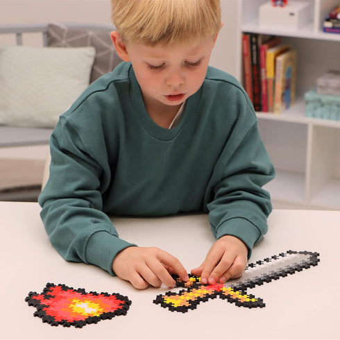 PLUS PLUS - Puzzle by Number - 250 Piece Adventure - Construction Building Stem/Steam Toy, Interlocking Mini Puzzle Blocks for Kids...