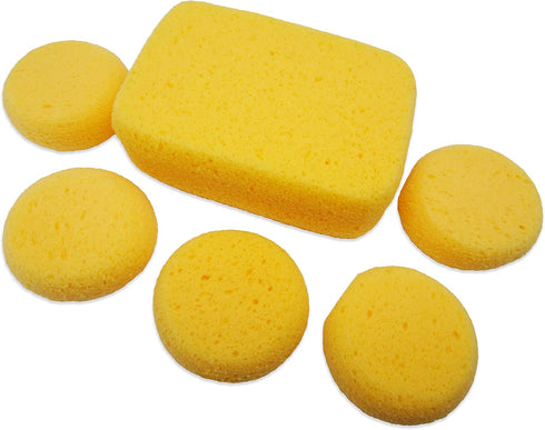 Premium Synthetic Art Crafts Sponges - 6pc Value Pack for Painting, Artists, Pottery, Face Paint, Crafts & Hobbies by Lullingworth®...